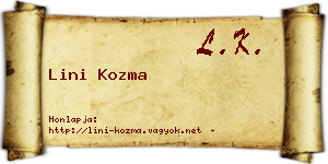 Lini Kozma névjegykártya